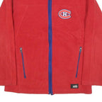 NHL Mens Red Montreal Canadiens Zip Polyester Blend Jacket S Fleece