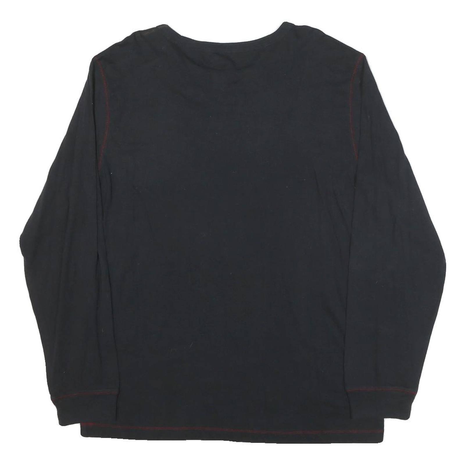 PUMA Mens Black Long Sleeve T-Shirt XL Crew Neck Cotton Sportswear Casual