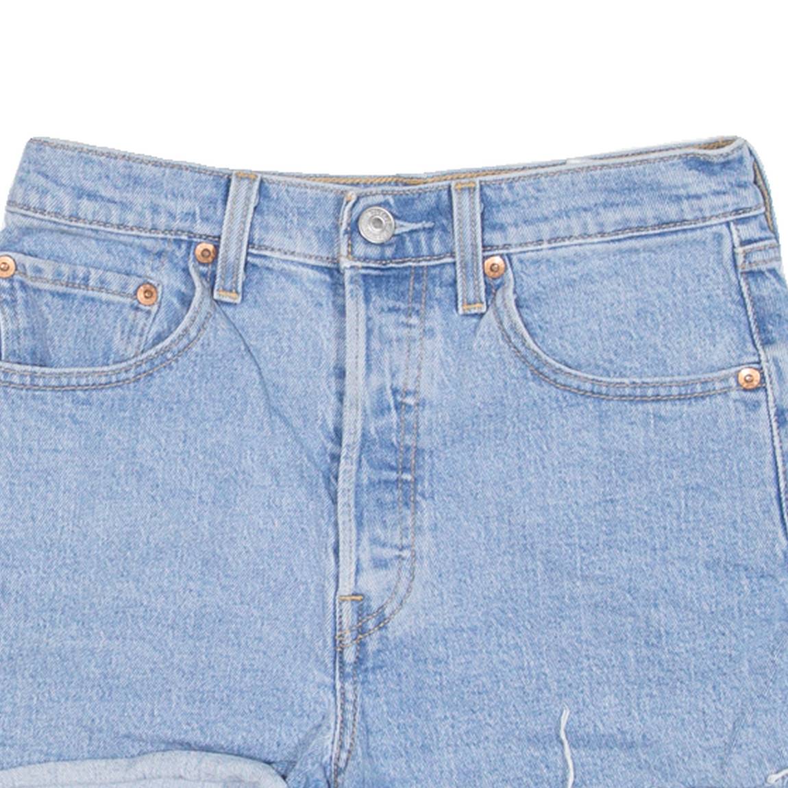 LEVI'S Ribcage BIG E Womens Denim Shorts Blue S W27