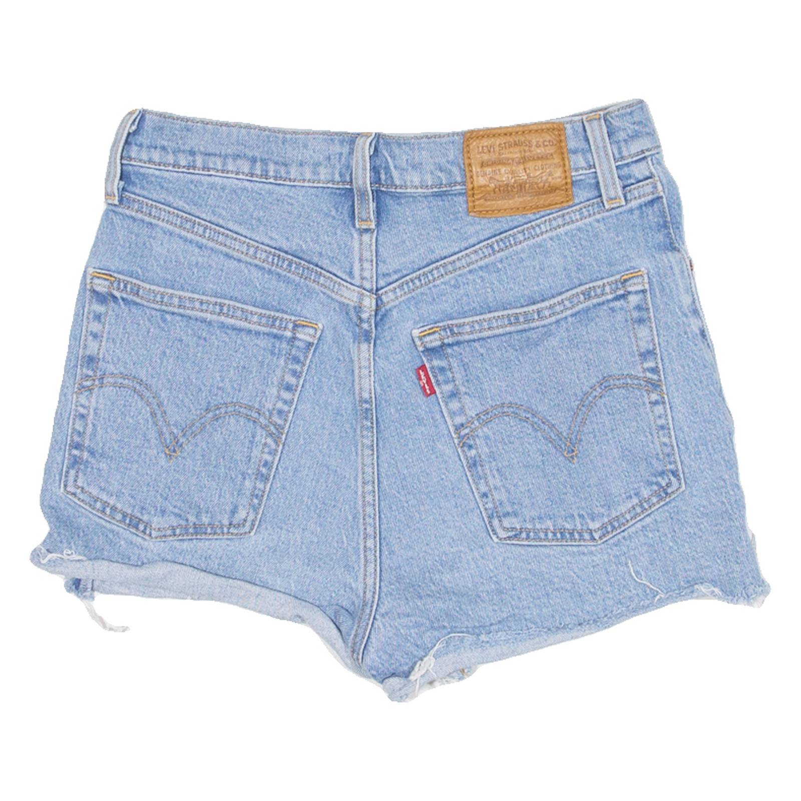 LEVI'S Ribcage BIG E Womens Denim Shorts Blue S W27
