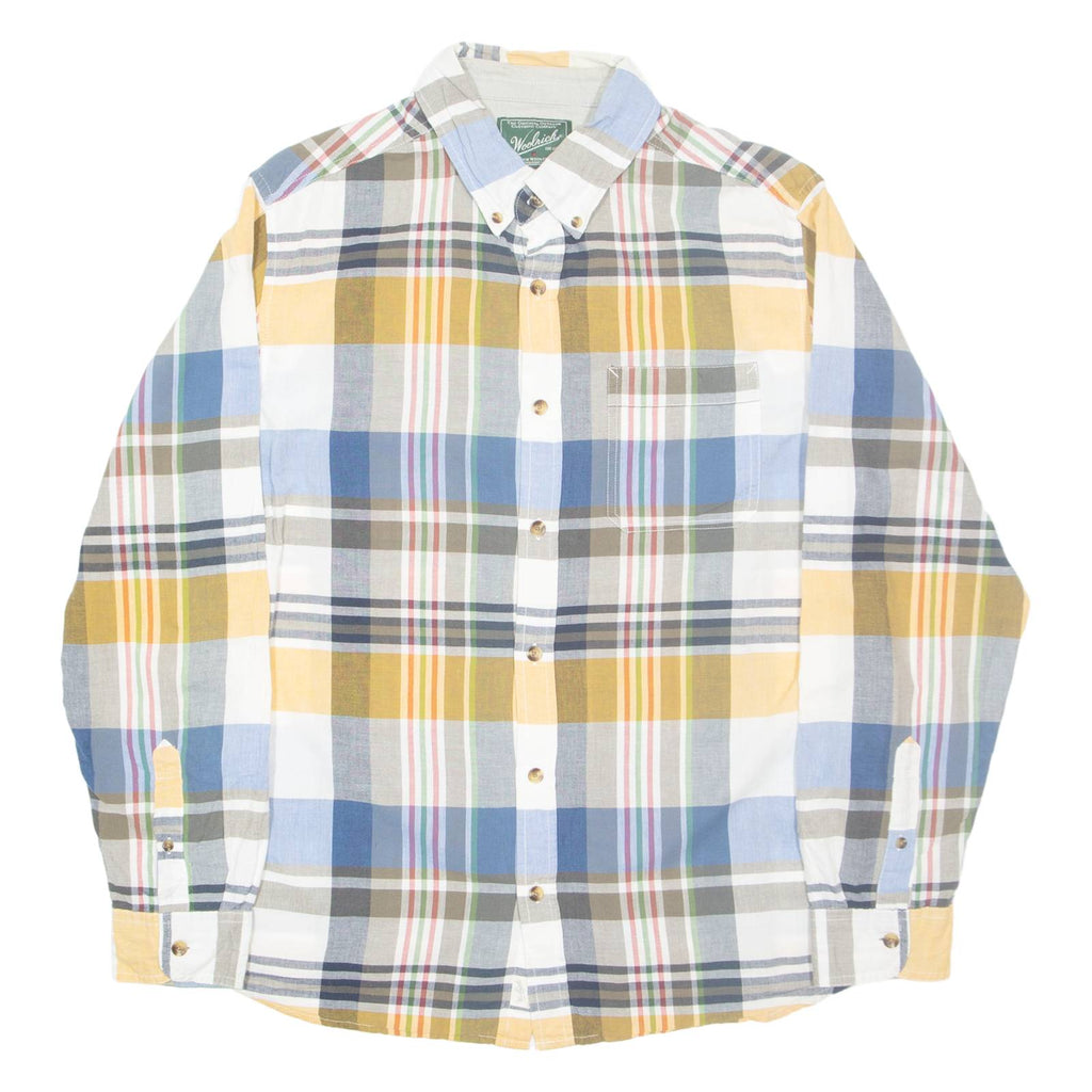 WOOLRICH Mens Shirt Blue Check L