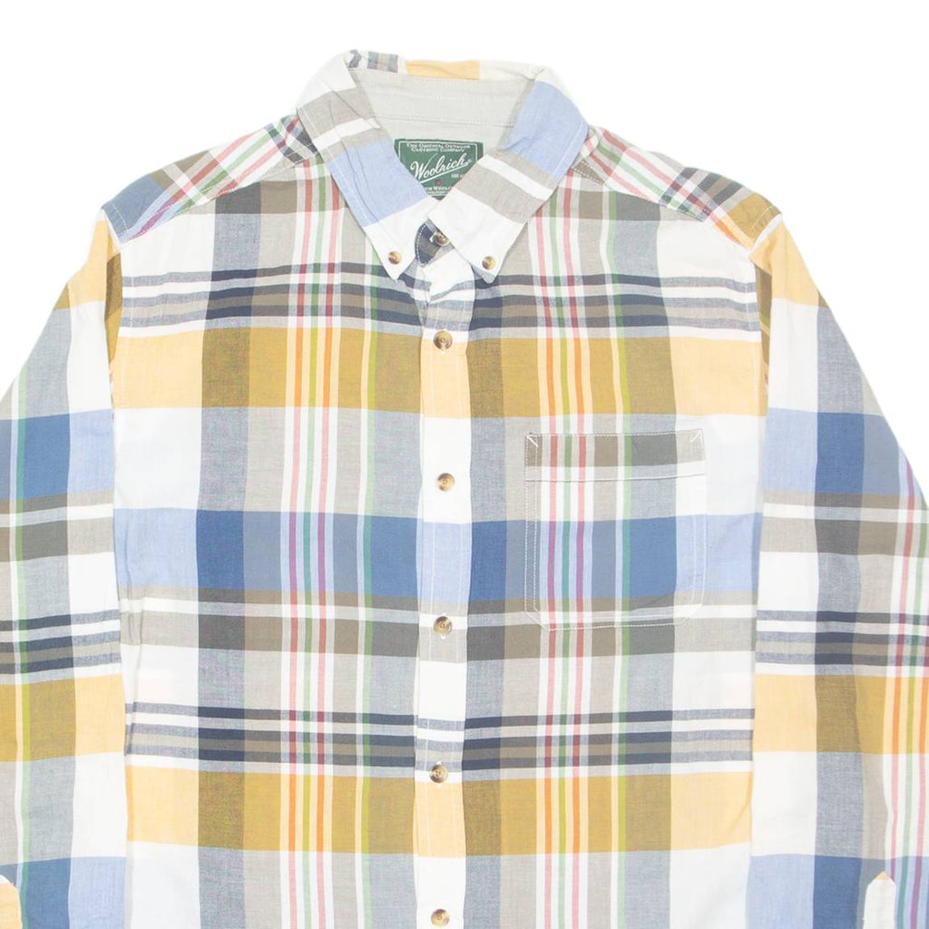 WOOLRICH Mens Shirt Blue Check L