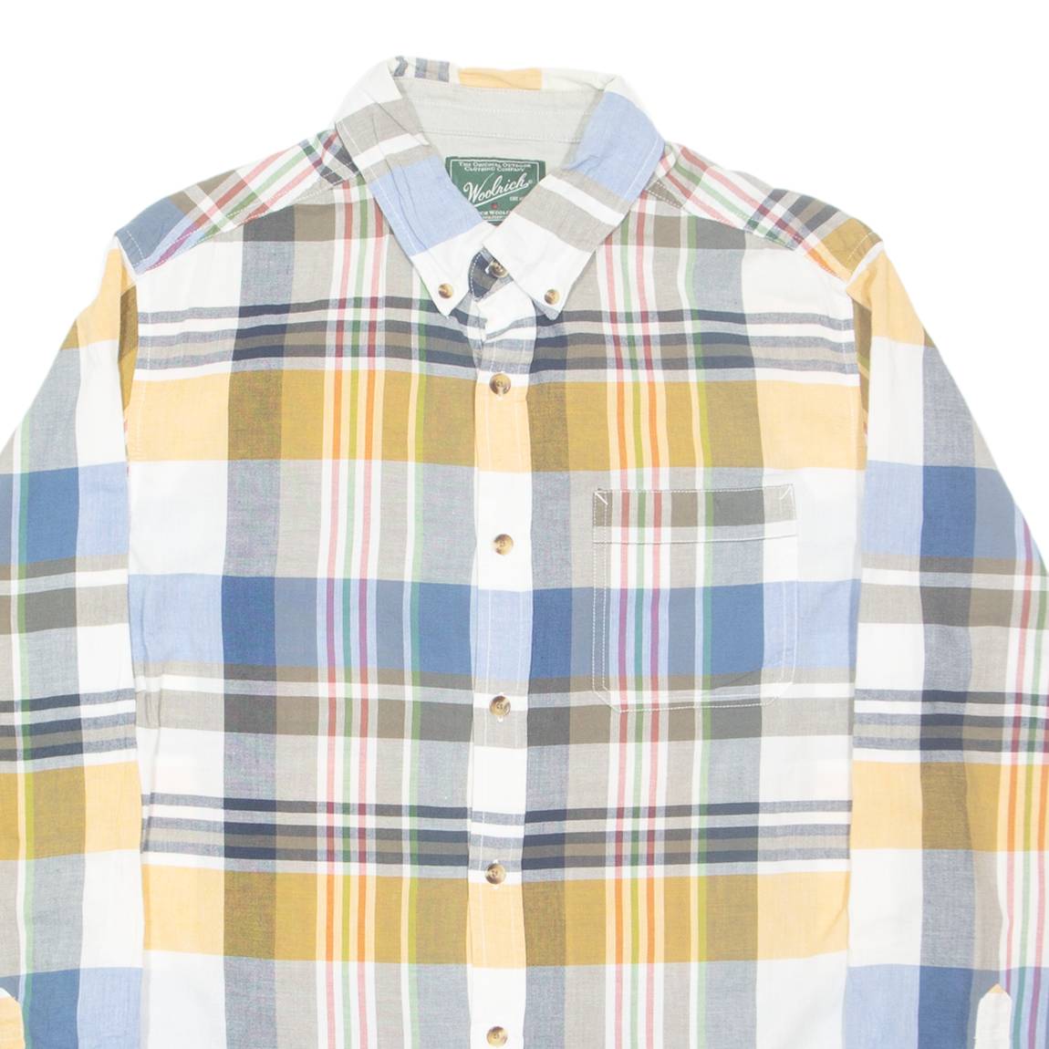 WOOLRICH Mens Shirt Blue Check L