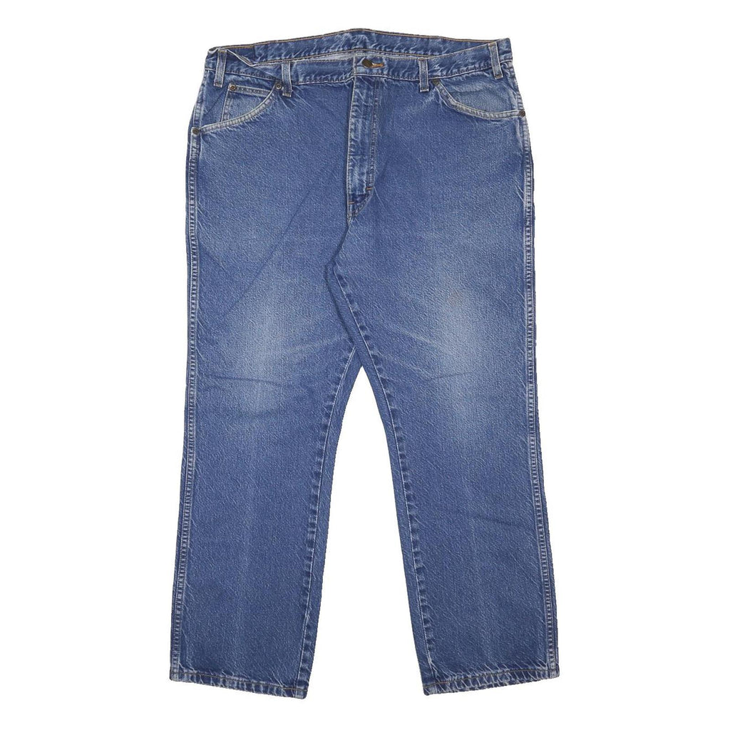 DICKIES Mens Blue Regular Straight Denim Medium W36 L28 Classic Cotton Zip Jeans