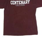 CHAMPION Mens Maroon Centenary College Graphic T-Shirt XL Short Sleeve Crew Neck