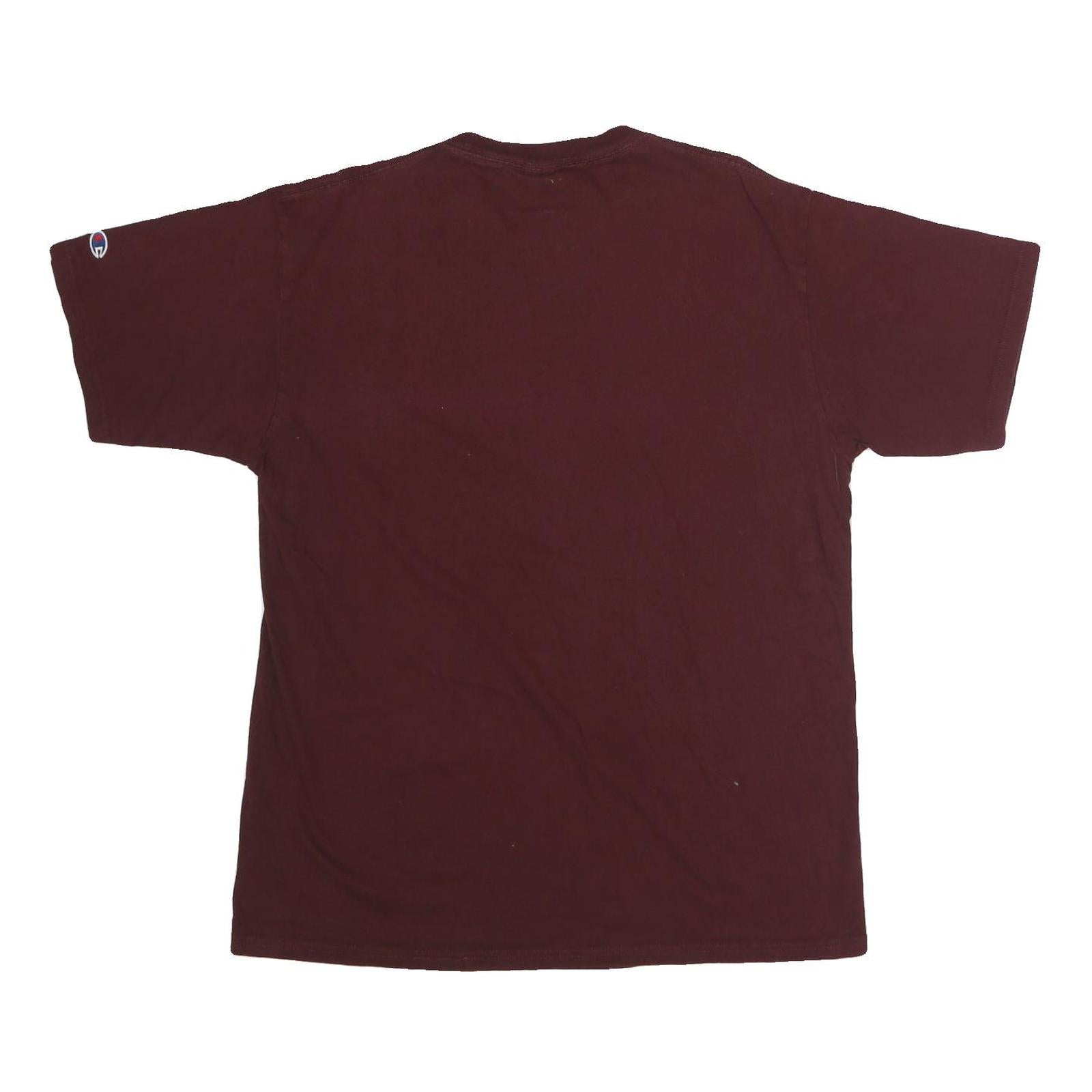 CHAMPION Mens Maroon Centenary College Graphic T-Shirt XL Short Sleeve Crew Neck