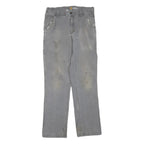 CARHARTT Mens Cotton Blend Grey Regular Fit Straight Leg Trousers W33 L31