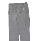 CARHARTT Mens Cotton Blend Grey Regular Fit Straight Leg Trousers W33 L31