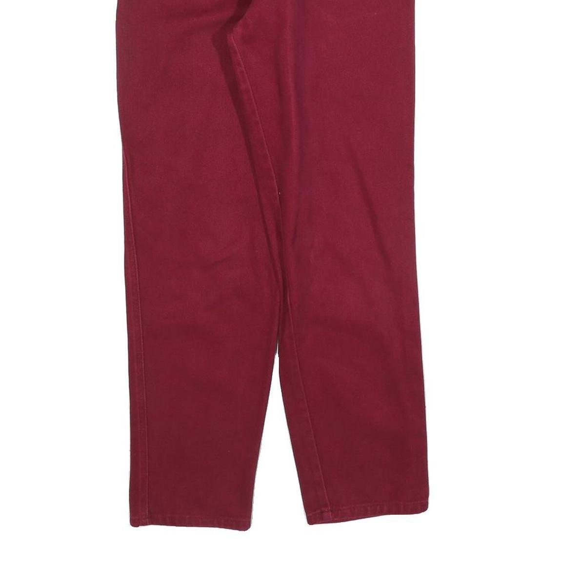 FREEKS Womens Jeans Red Regular Straight Denim W26 L28 Cotton Blend Zip