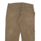 DICKIES Mens Regular Fit Brown Denim W40 L30 Workwear Carpenter Jeans Zip