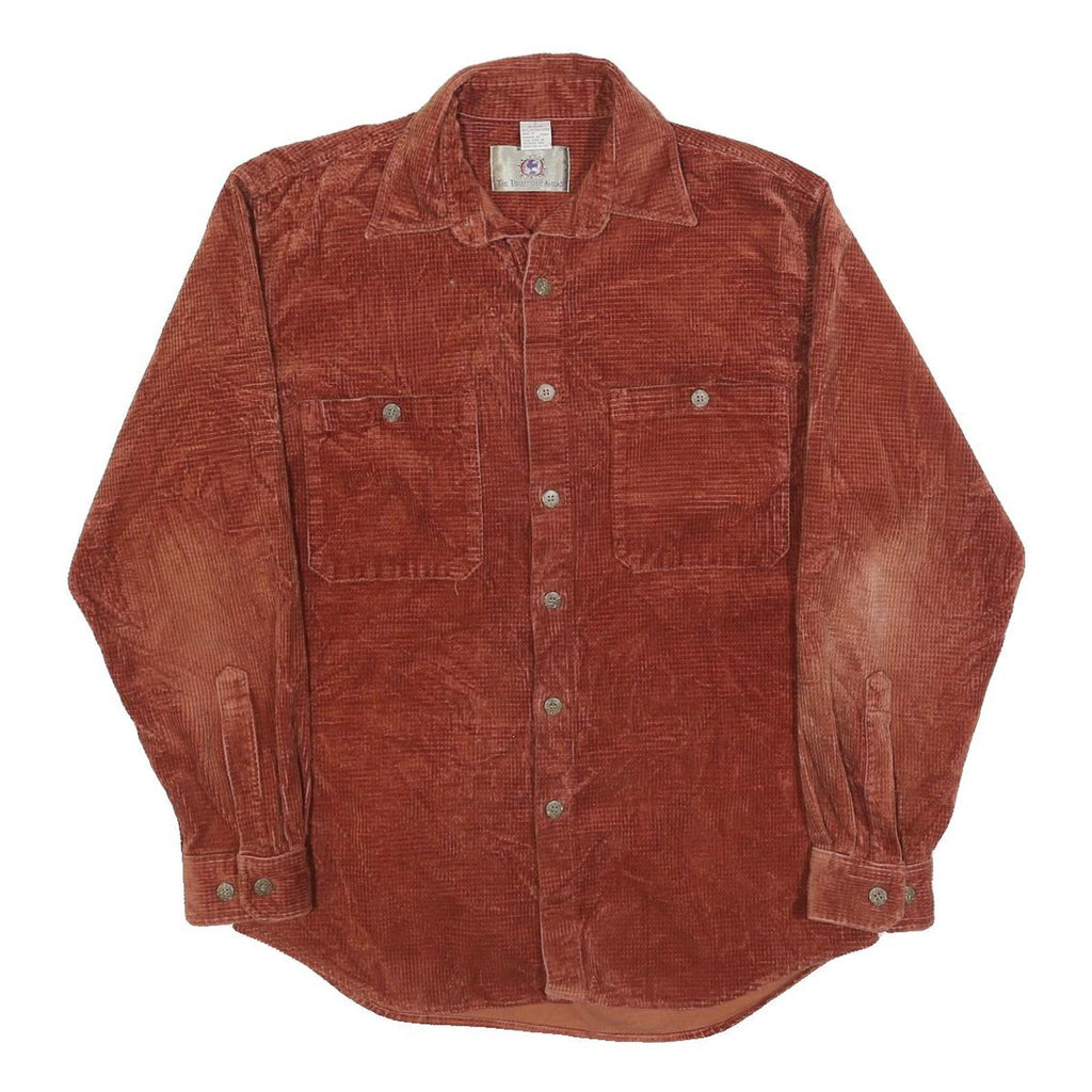 THE TERRITORY AHEAD Mens Rust Corduroy Shirt S Casual Button Up Cotton Blend