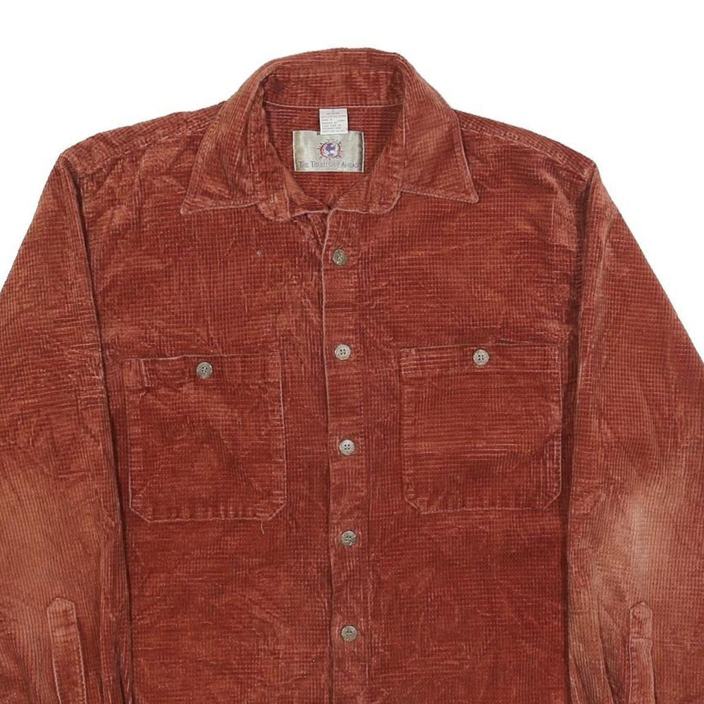 THE TERRITORY AHEAD Mens Rust Corduroy Shirt S Casual Button Up Cotton Blend