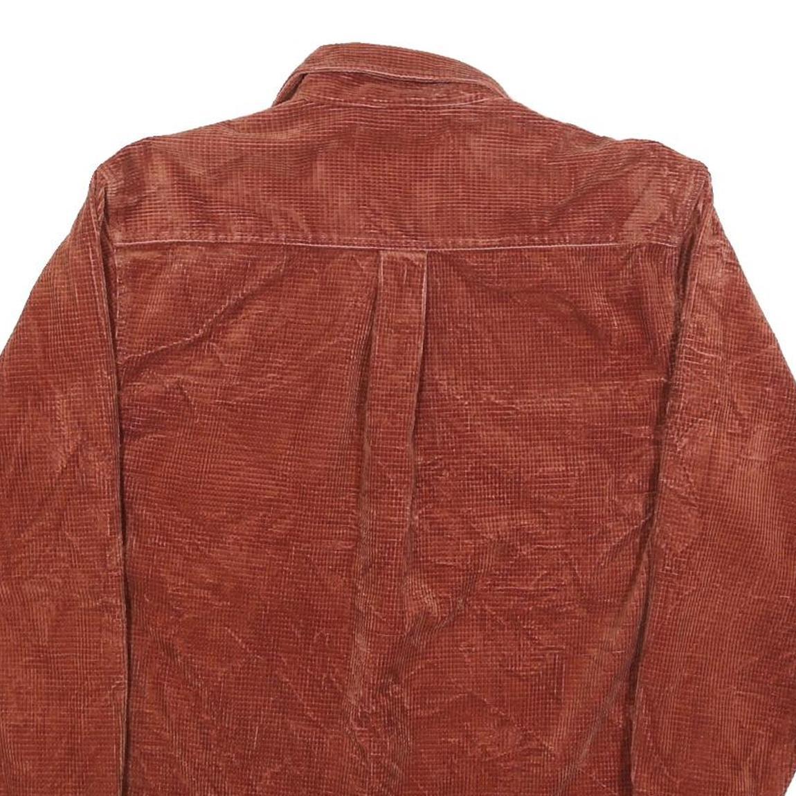 THE TERRITORY AHEAD Mens Rust Corduroy Shirt S Casual Button Up Cotton Blend