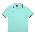 UMBRO Womens Blue & Navy Polo Shirt 2XL Cotton Short Sleeve Basic Casual