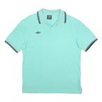 UMBRO Womens Blue & Navy Polo Shirt 2XL Cotton Short Sleeve Basic Casual