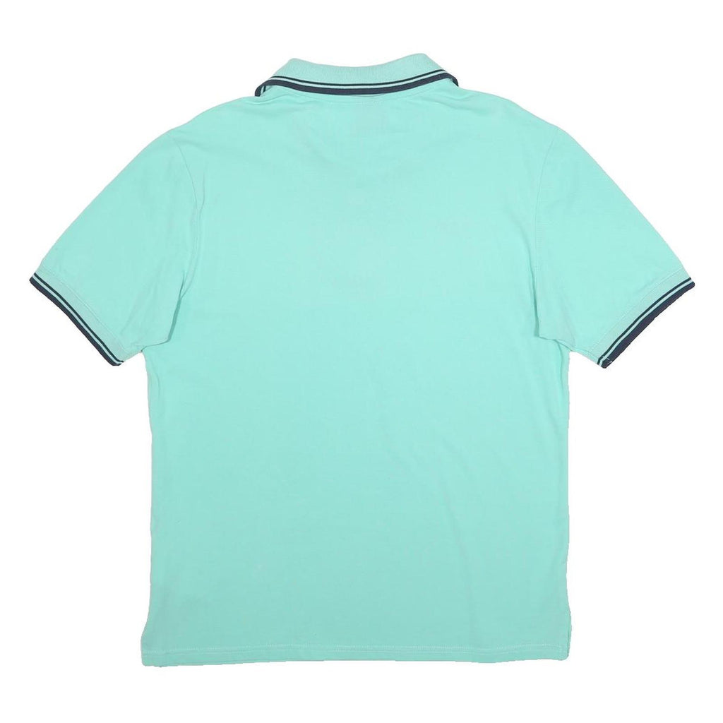 UMBRO Womens Blue & Navy Polo Shirt 2XL Cotton Short Sleeve Basic Casual