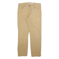 CARHARTT Mens Jeans Beige Relaxed Straight Denim Medium W36 L31 Workwear