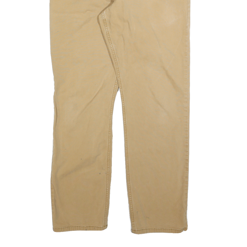 CARHARTT Mens Jeans Beige Relaxed Straight Denim Medium W36 L31 Workwear