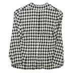 TATTOO Womens Black & White Houndstooth Classic Jacket XS Wool Blend Button