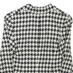 TATTOO Womens Black & White Houndstooth Classic Jacket XS Wool Blend Button