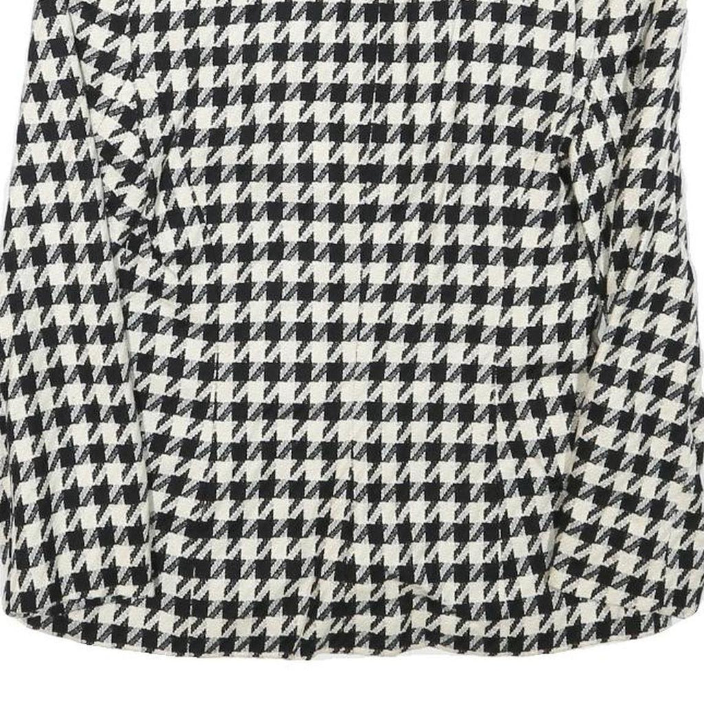 TATTOO Womens Black & White Houndstooth Classic Jacket XS Wool Blend Button