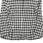 TATTOO Womens Black & White Houndstooth Classic Jacket XS Wool Blend Button