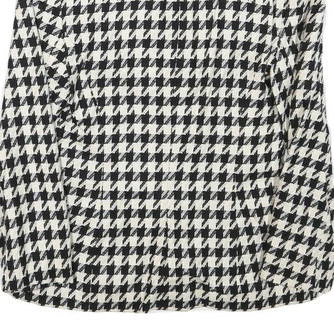TATTOO Womens Black & White Houndstooth Classic Jacket XS Wool Blend Button