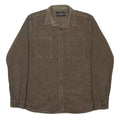 INDICODE Mens Brown Casual Cotton Shirt M Long Sleeve Button Pocket