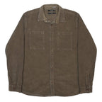 INDICODE Mens Brown Casual Cotton Shirt M Long Sleeve Button Pocket