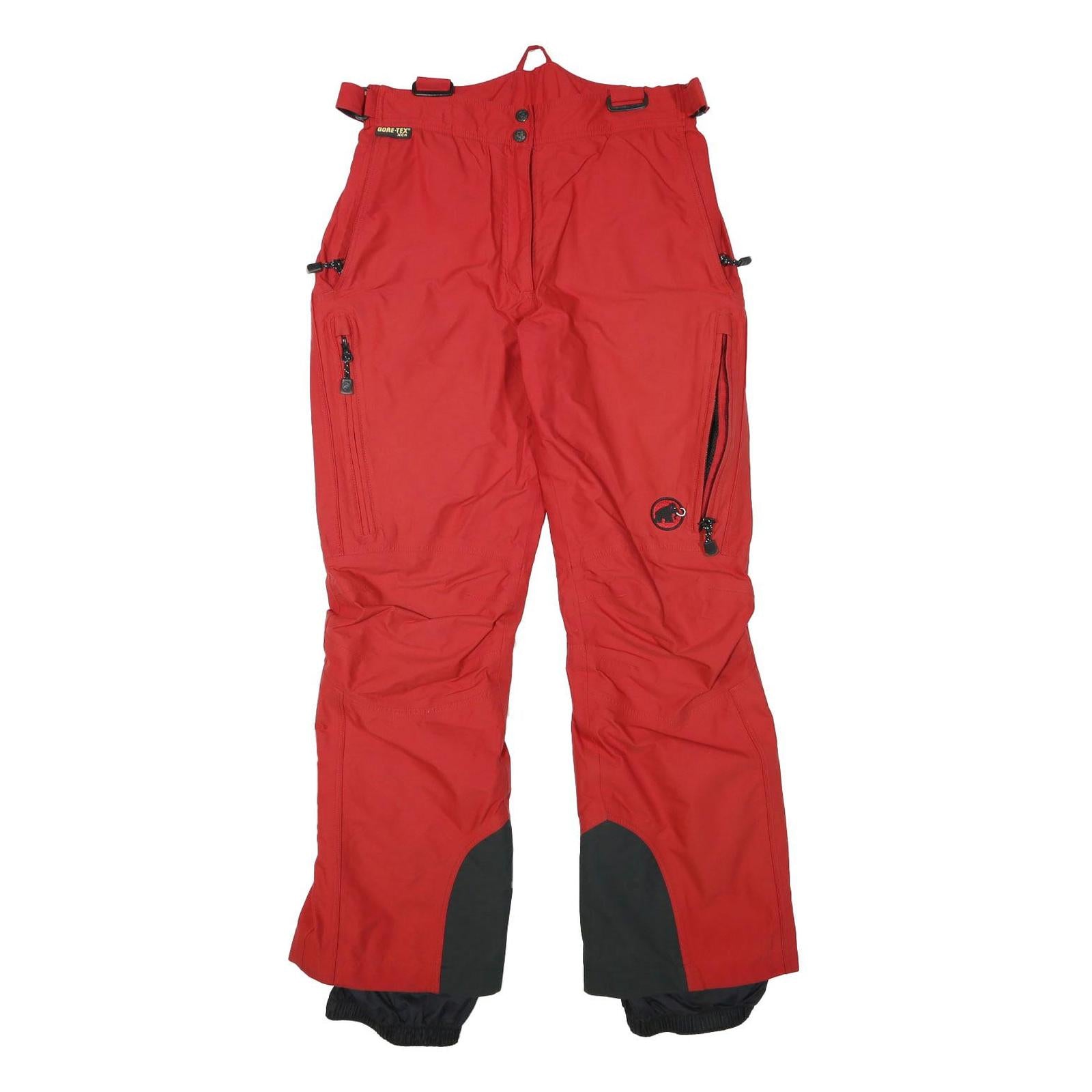 MAMMUT Womens Polyester Blend Red Relaxed Ski Snow Trousers W28 L30 Outdoor