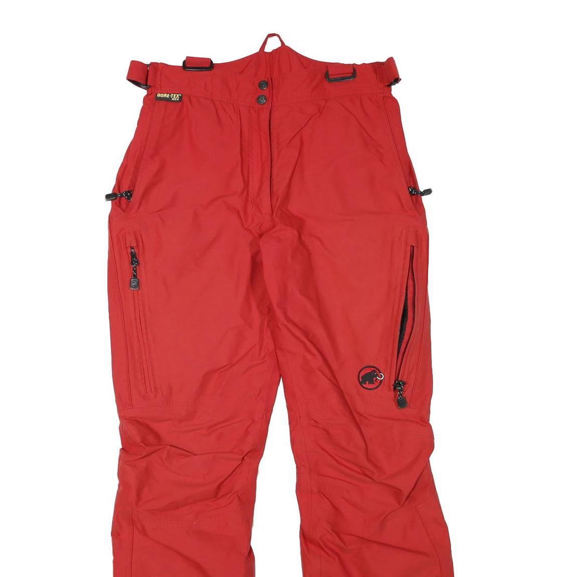 MAMMUT Womens Polyester Blend Red Relaxed Ski Snow Trousers W28 L30 Outdoor