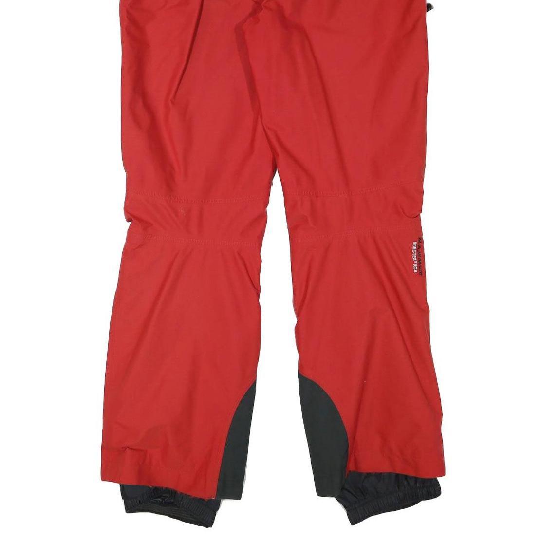 MAMMUT Womens Polyester Blend Red Relaxed Ski Snow Trousers W28 L30 Outdoor