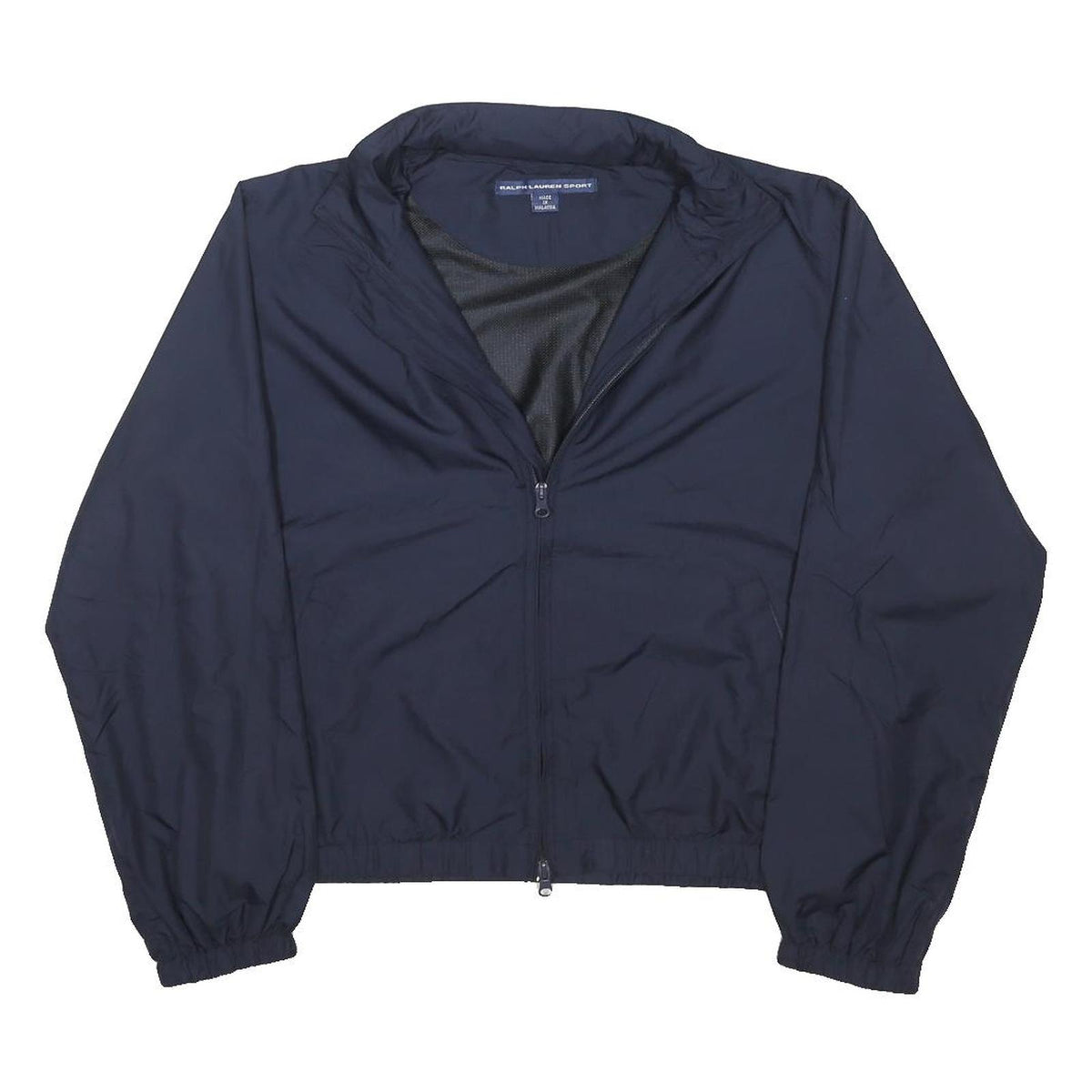 RALPH LAUREN SPORT Womens Navy Blue Jacket M Polyester Blend Zip Plain