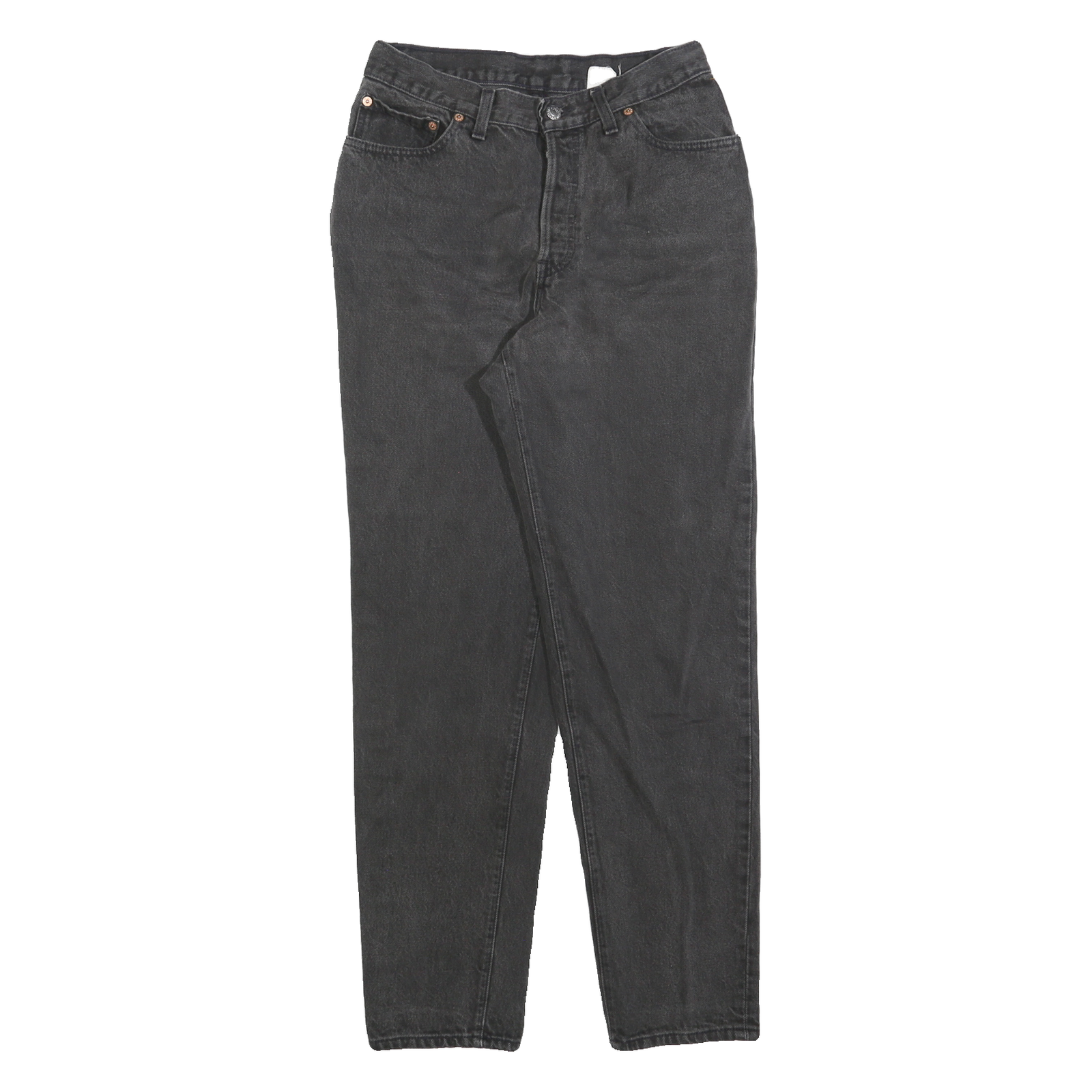 LEVI'S Womens Slim Black Denim Slim Jeans Button W28 L30 Classic Fit