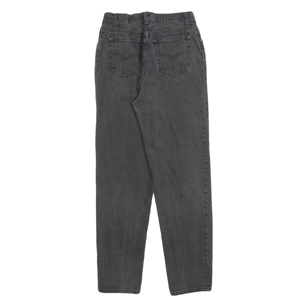 LEVI'S Womens Slim Black Denim Slim Jeans Button W28 L30 Classic Fit