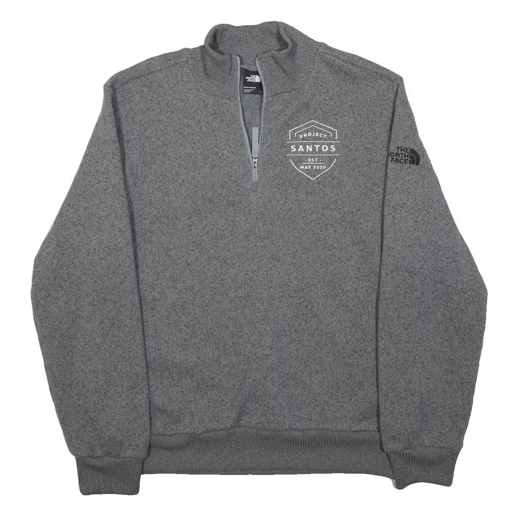 THE NORTH FACE Mens Grey Patterned Sweatshirt Pullover Crew Neck Basic Knit L