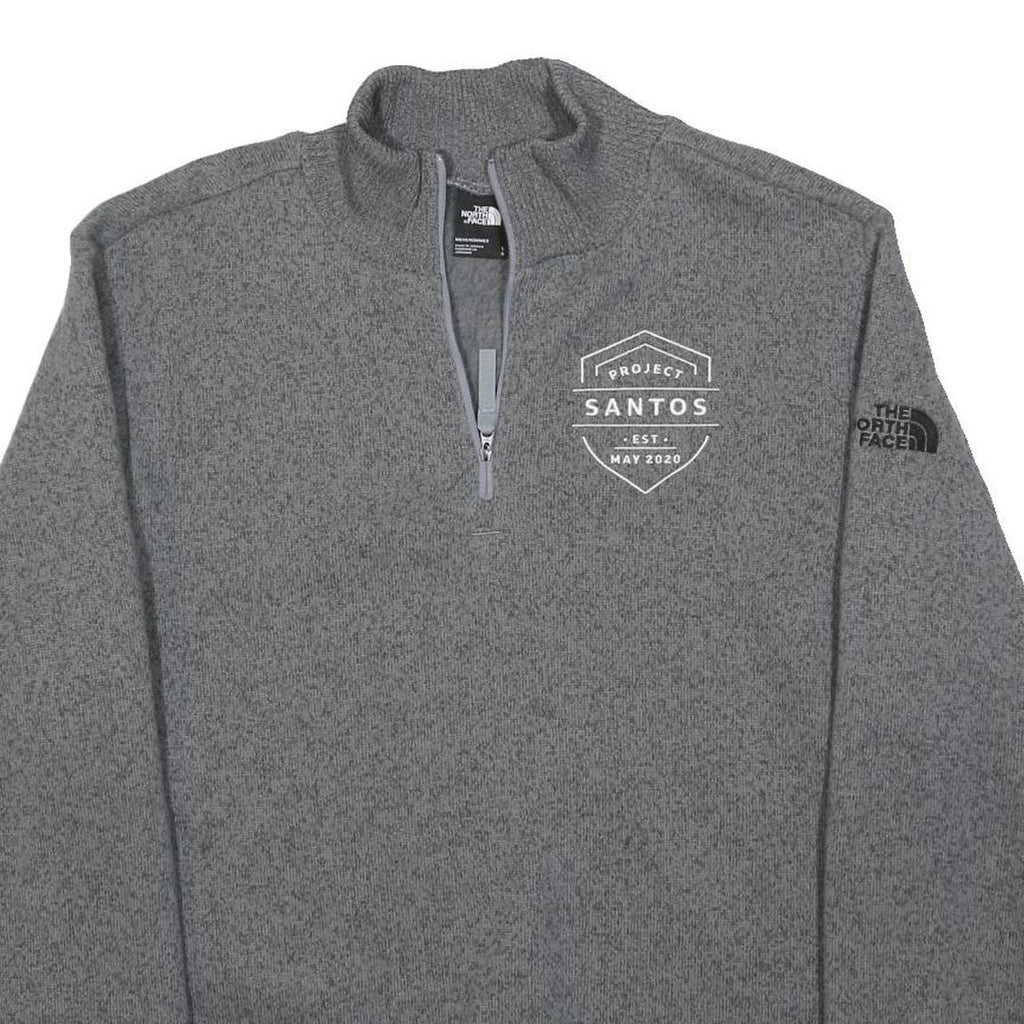 THE NORTH FACE Mens Grey Patterned Sweatshirt Pullover Crew Neck Basic Knit L