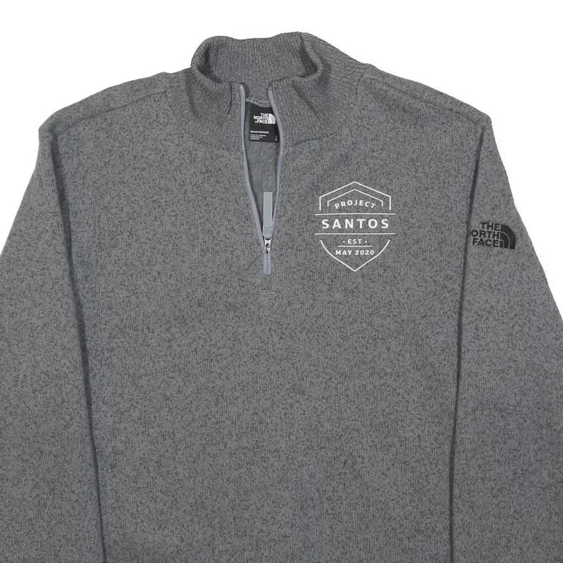 THE NORTH FACE Mens Grey Patterned Sweatshirt Pullover Crew Neck Basic Knit L