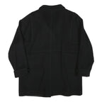 RENE SCHAAD Womens Black Wool Blend Button Jacket L Classic Plain Stylish
