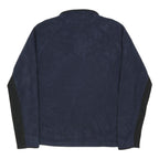 NAUTICA Mens Navy & Black Polyester Blend Zip Jacket XL Fleece Casual