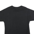 CHAMPION Mens Black Graphic T-Shirt L Short Sleeve Crew Neck Cotton Blend Casual