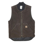 CARHARTT Mens Brown Carton Tex M Cotton Blend Quilted Workwear Jacket M