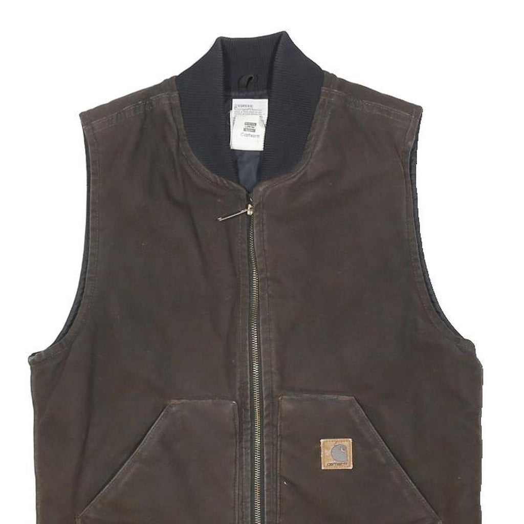 CARHARTT Mens Brown Carton Tex M Cotton Blend Quilted Workwear Jacket M