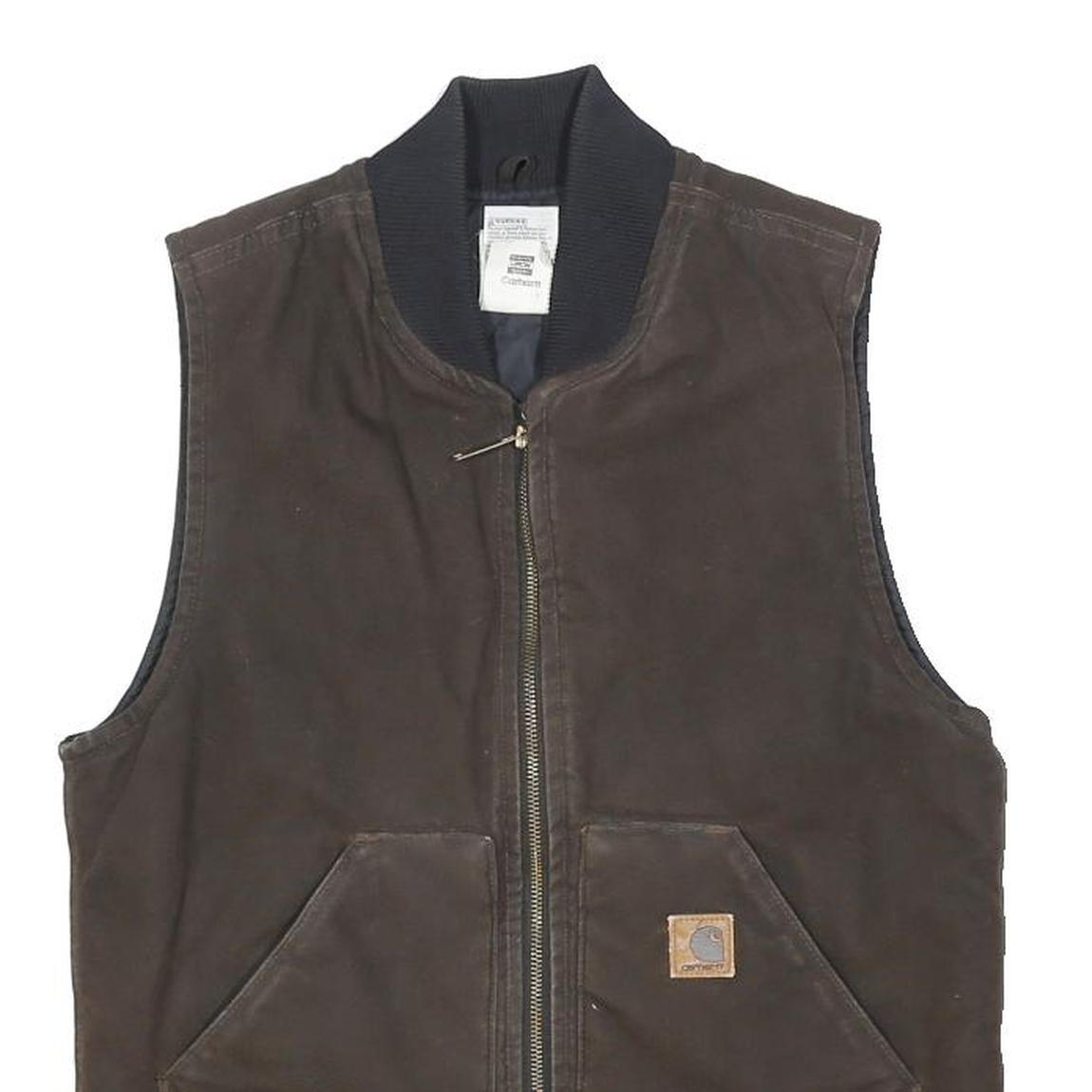 CARHARTT Mens Brown Carton Tex M Cotton Blend Quilted Workwear Jacket M