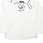 MACY'S MENS STORE Mens White Hooded Pullover XS Lace-Up Detail