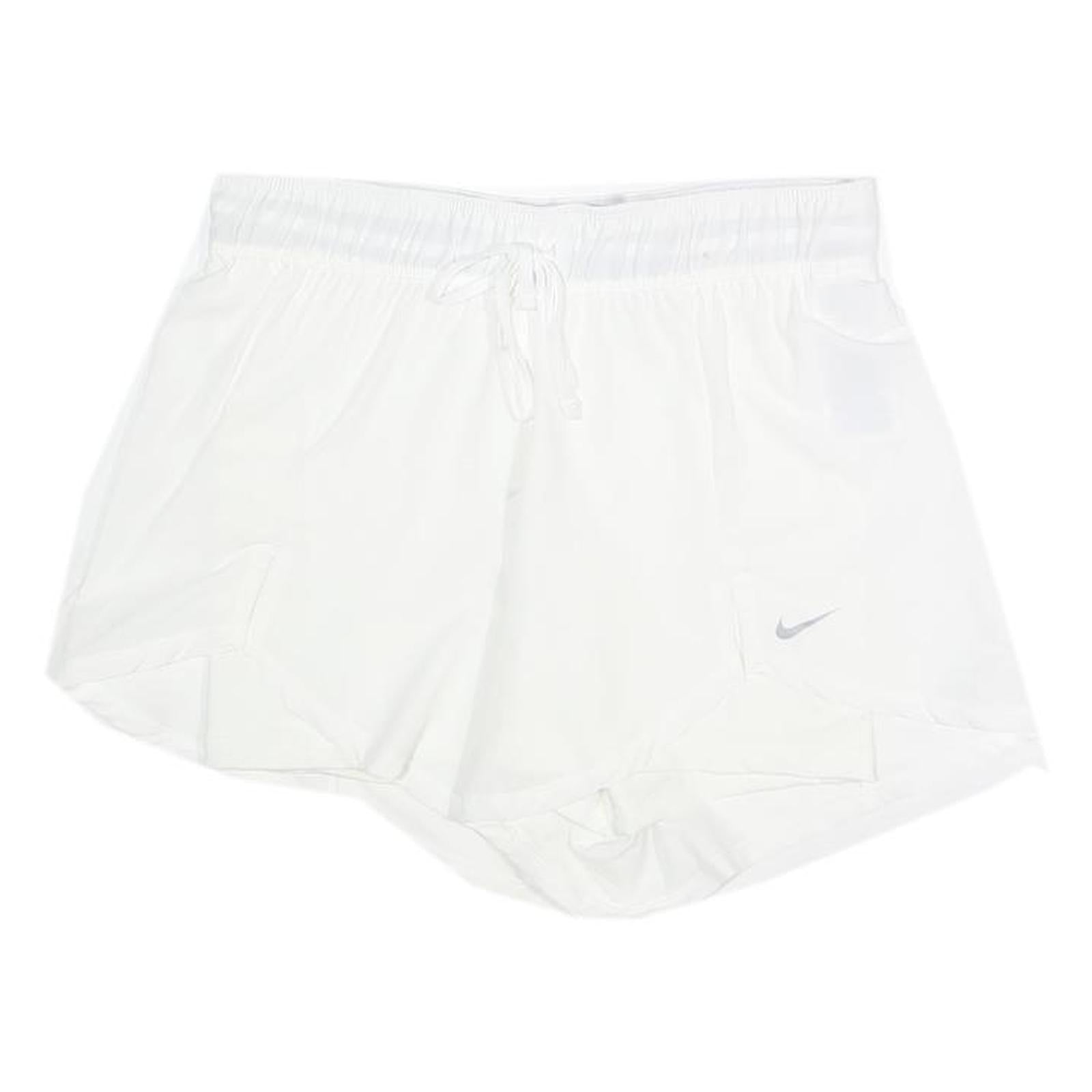 NIKE Womens White Casual Shorts S W28 Lightweight Polyester Drawstring