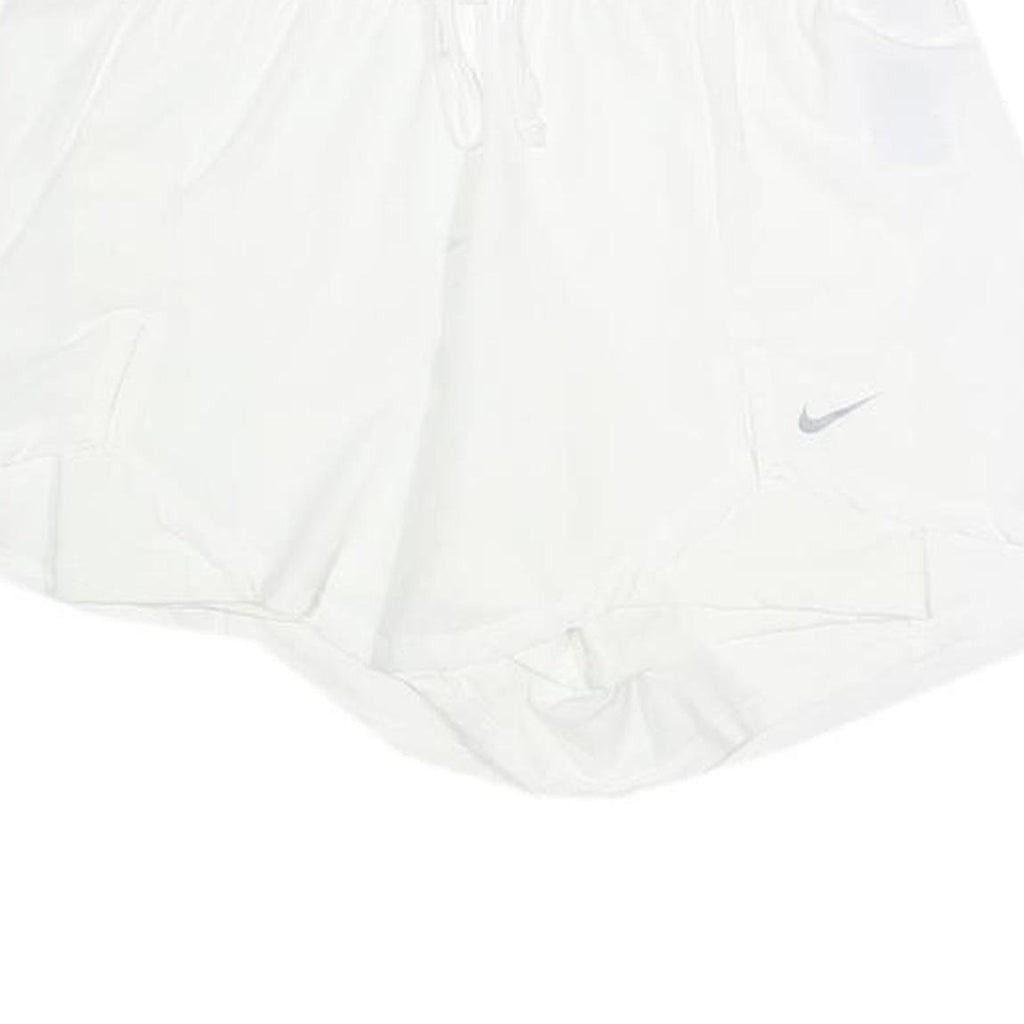 NIKE Womens White Casual Shorts S W28 Lightweight Polyester Drawstring