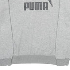 PUMA Mens Grey Cotton Blend Crew Neck M Sweatshirt Logo Print Casual