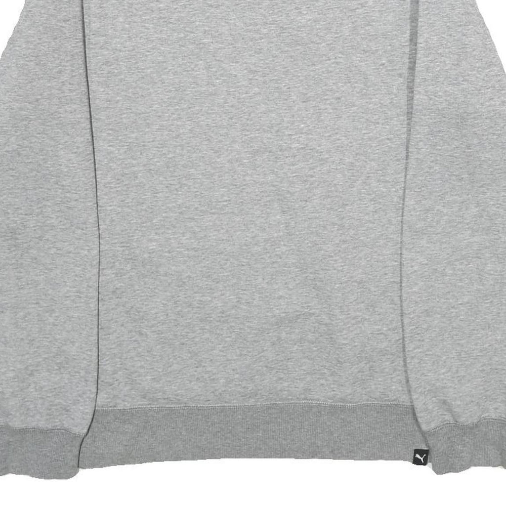 PUMA Mens Grey Cotton Blend Crew Neck M Sweatshirt Logo Print Casual