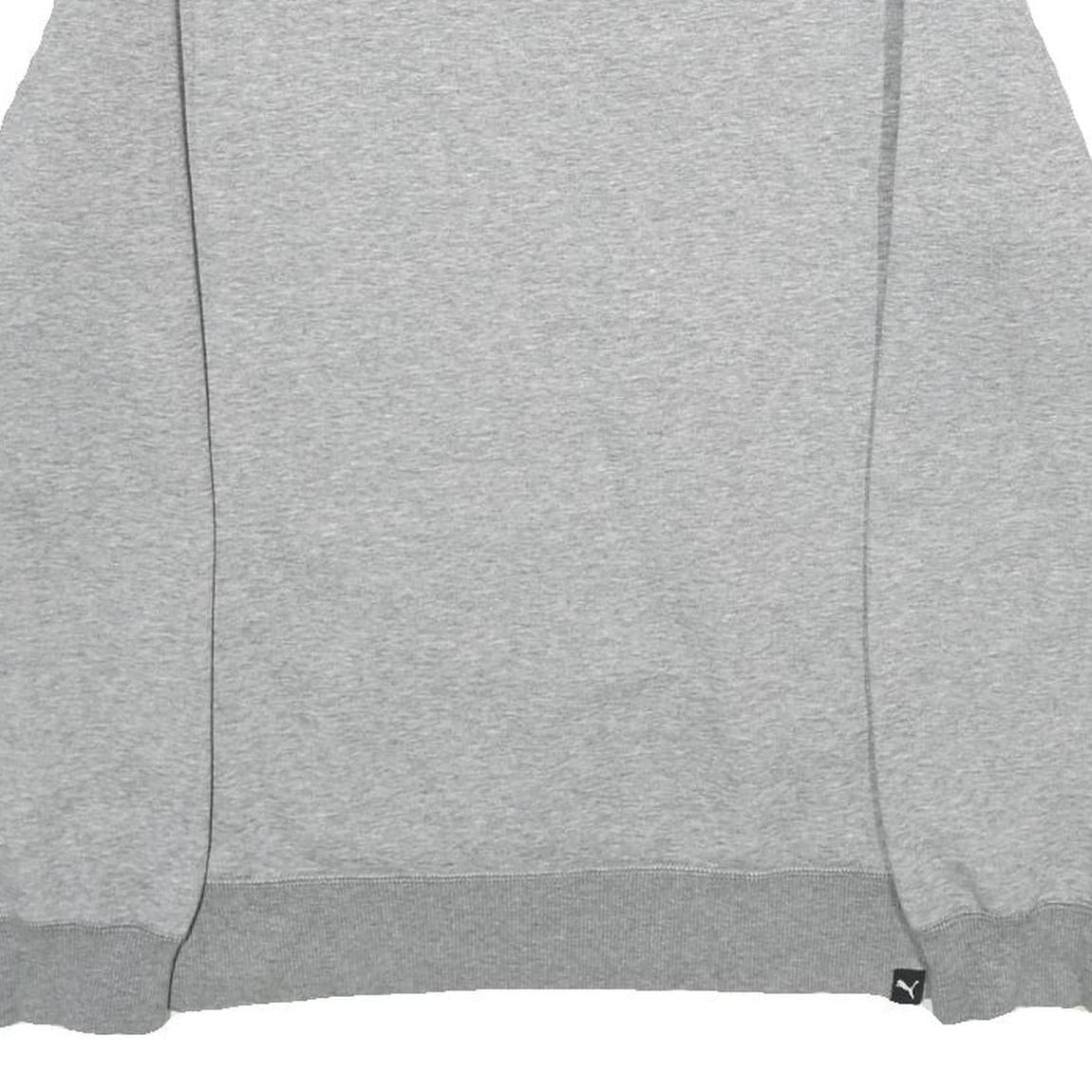 PUMA Mens Grey Cotton Blend Crew Neck M Sweatshirt Logo Print Casual